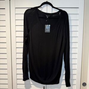 Fate Womens Black Lightweight Scoop Neck Long Sleeve Sweater XL Stitch Fix New
